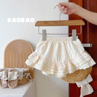 [ BAOBAO- ODER ] QUẦN VÁY CHẤT THÔ NẢY HẠT BÈO 2 TẦNG MIX REN CHO BÉ GÁI - M511