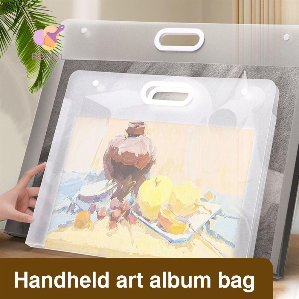Túi đựng giấy vẽ tranh REPKG, Thư mục tập tin di động 4K / 8K / 16K, Chống nước trong suốt A2 / A3 /