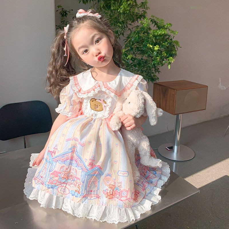 Váy Công Chúa Lolita Trẻ Em Váy Liền Mùa Hè Cho Bé Gái Kiểu Tây Váy Mùa Hè Váy Lolita