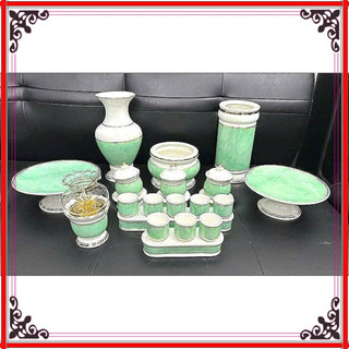 Bộ thờ cúng XL lư hương bát nhang bình hoa ống đựng nhang đĩa áng chum ly nước hũ gạo trà đèn dầu