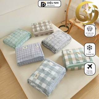 Chăn kẻ đũi hè trần bông muji nhập khẩu loại 1 chất liệu đũi , mềm mịn và cực kì thoáng mát thân thiện với cả làn da bé