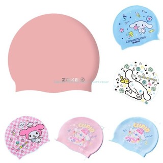 Zoke Cinnamoroll Silicone Mũ Bơi Chịu Nước Tốt, Thân Thiện Với Tóc, Phù Hợp Cho Trẻ Em và Phụ Nữ