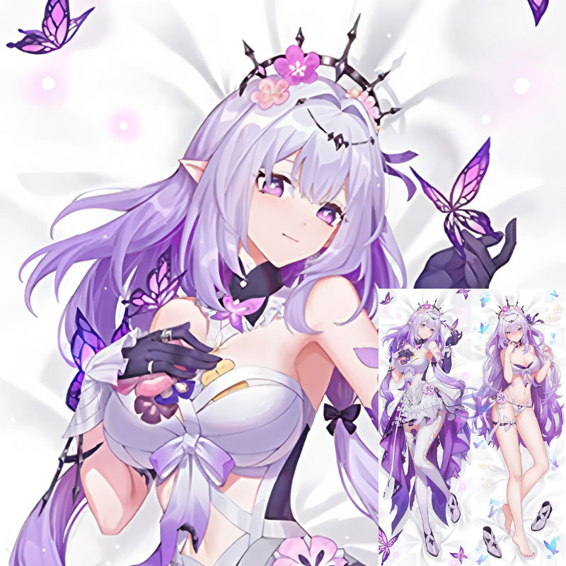 Honkai Star Rail Castorice Dakimakura Vỏ Gối Tím Otaku Gối Ngủ Đệm Cosplay Prop