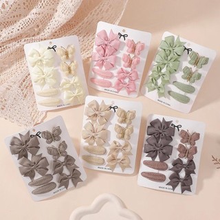  4   8 Cái   bộ Kẹp Tóc Bướm Và BB Kẹp Cho Bé Gái Mới Handmade Kẹp Tóc Barrettes Quà Tặng Mũ Phụ Kiện Tóc Trẻ Em 