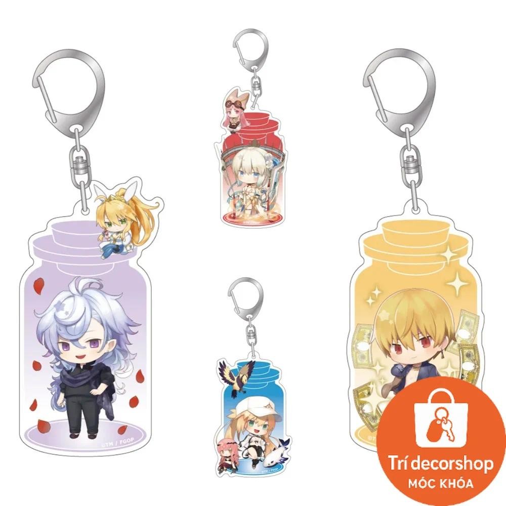 6 CM Charm Anime Oyunu FGO Anahtarlık Akrilik Standı Modeli Cosplay Karakterler Süs Aksesuarla