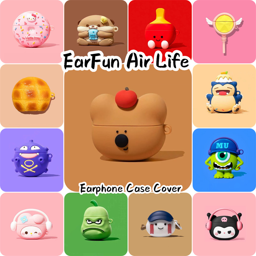 [Giảm giá] Dành cho vỏ tai nghe EarFun Air Life Vỏ tai nghe silicon mềm Phim hoạt hình thú vị SỐ 3