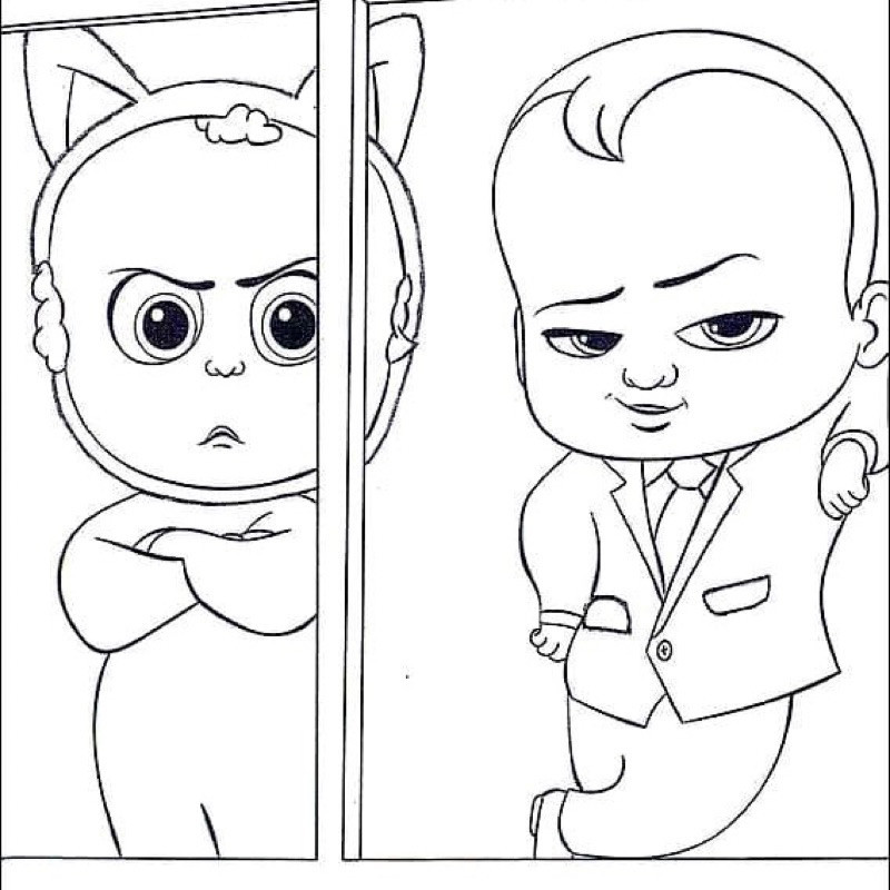 The Boss Baby (Nhóc Trùm) - Set 20 Tờ Tranh Tô Màu A4 A5 Dành Cho Màu Sáp, Màu Chì - TRANH TÔ MÀU MÈ