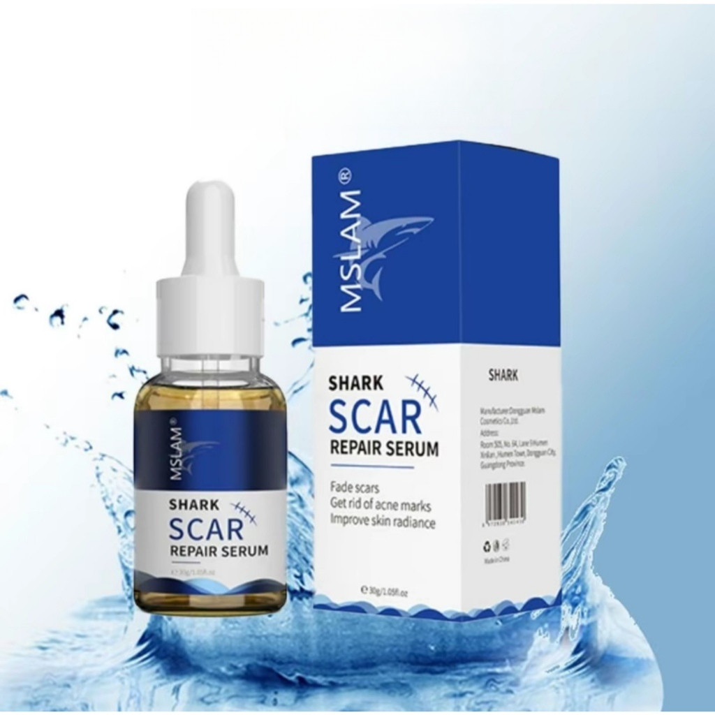 Tinh Chất Shark Scar, Serum Tế Bào Gốc Hỗ Trợ Giảm Sẹo Rỗ,Sẹo Lõm,Sẹo Thâm Mụn Shark Scar 30ml