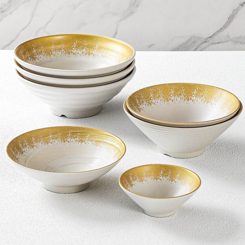 [Melamine] A5 Tấm Melamine Cấp Thực Phẩm Melamine Bộ Đồ Ăn Bát Mì Giả Thương Mại Mì Súp Sứ Mì Súp Mì