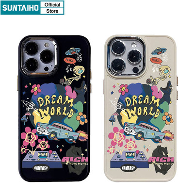 Ốp Điện Thoại Suntaiho Fun Dream World Pattern Silicone Mềm Cao Cấp Chống Sốc Cho iPhone 11 12 13 14 15 16 Pro max IP 7 8 Plus Iphon X Xs XR Xs max