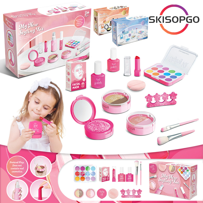 【SKISOPGO】Bộ Đồ Chơi Mô Phỏng Trang Điểm, SMake Up Giả Không Có Màu Đồ Chơi Sáng Tạo Cho Bé, Thúc Đẩy Sáng Tạo Cho Bé