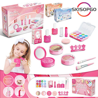  【SKISOPGO Bộ Đồ Chơi Mô Phỏng Trang Điểm SMake Up Giả Không Có Màu Đồ Chơi Sáng Tạo Cho Bé Thúc Đẩy Sáng Tạo Cho Bé 