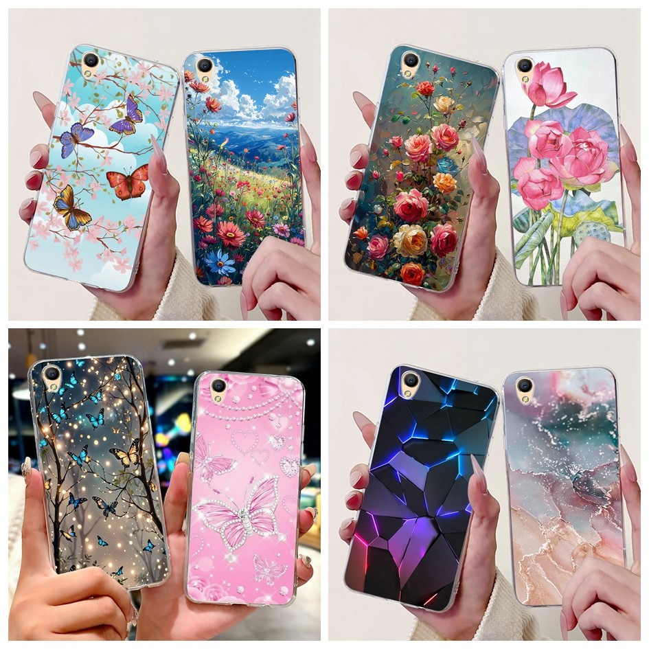 Ốp Mềm Cho OPPO A37 / A37f / A37fw / A37m / Neo 9 Ốp Lưng Hoa Bướm Đá Cẩm Thạch Silicon Thời Trang C