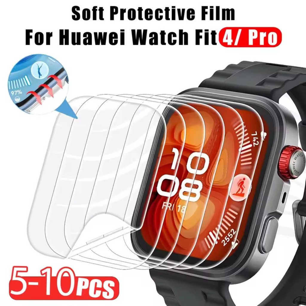 5 Bộ Phim Hydrogel Cho Huawei Watch Fit 4 Pro Fit4 Fit3 Phim Bảo Vệ Mềm Không Kính Cho Huawei Watch 