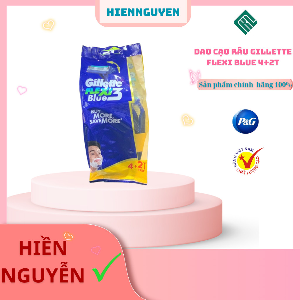 Dao cạo râu Gillette flexi Blue 4+2T