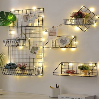   TẶNG ĐINH TREO  Khung Lưới Thép Trang Trí Phòng Ngủ Tấm Lưới Decor Góc Học Tập Quán Cafe Siêu Xinh 