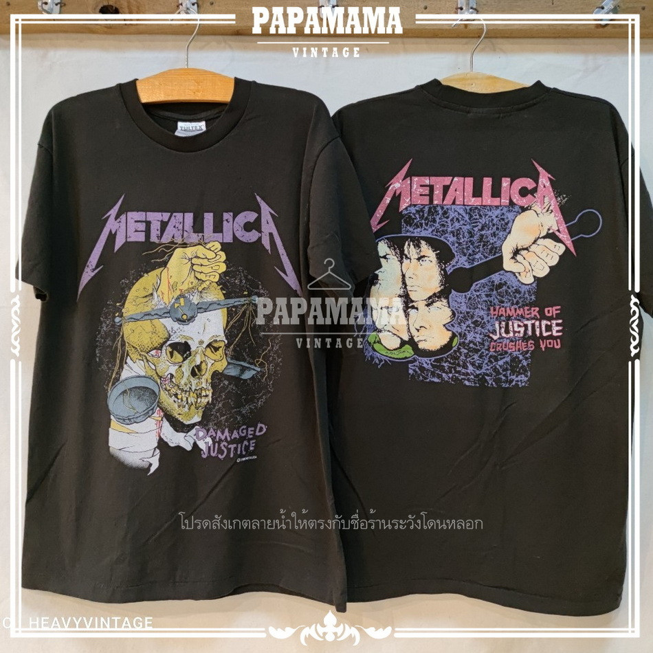 [Metallica] Áo sơ mi sợi nhỏ Jersey / Áo sơ mi sợi nhỏ bị hư hỏng