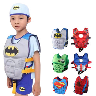 ÁO PHAO BƠI 3D CAO CẤP CHO BÉ HÌNH SIÊU NHÂN NHỆN / SUPERMAN / KHỔNG LỒ XANH HUG / NGƯỜI SẮT IRON MAN CHO BÉ 10 - 25KG