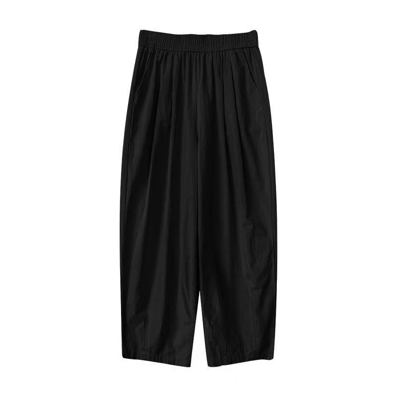 Q368 Quần Baggy Dáng Lửng Đũi Vân Mây Mềm Mát Cạp Chun Lưng Cao | BigBuy360 - bigbuy360.vn