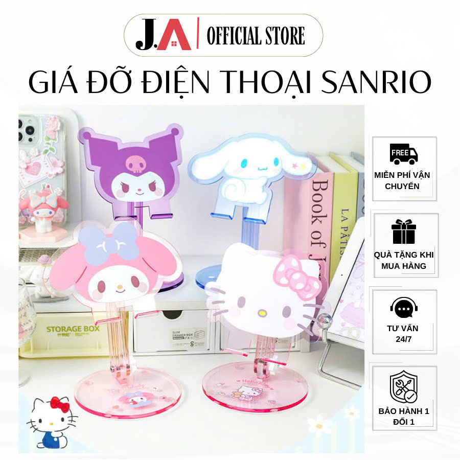 Giá Đỡ Điện Thoại Hoạt Hình Sanrio Dễ Thương, Gập Gọn, Chống Trượt, Tiện Dụng, Giá Đỡ Hello Kitty, K