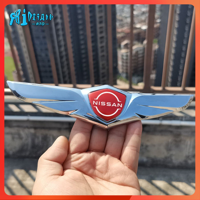 BuyV Sửa Đổi Logo Ô Tô Cho Nissan, Biểu Tượng Kim Loại Phía Trước Xe Phía Sau Logo Tự Động Hood Cánh