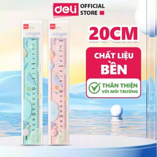 Thước Kẻ Oyin Màu Trong Suốt 20 Cm Deli - Họa Tiết Cute Trong Suốt Dễ Nhìn Tỷ Lệ Đo Chuẩn Xác Phù Hợp Cho Học Sinh