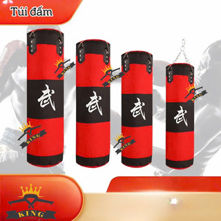 (Đã Nhồi) Bao cát Đấm Boxing treo tường King chất liệu vỏ cao cấp độn 60cm 80cm 100cm 120cm B01
