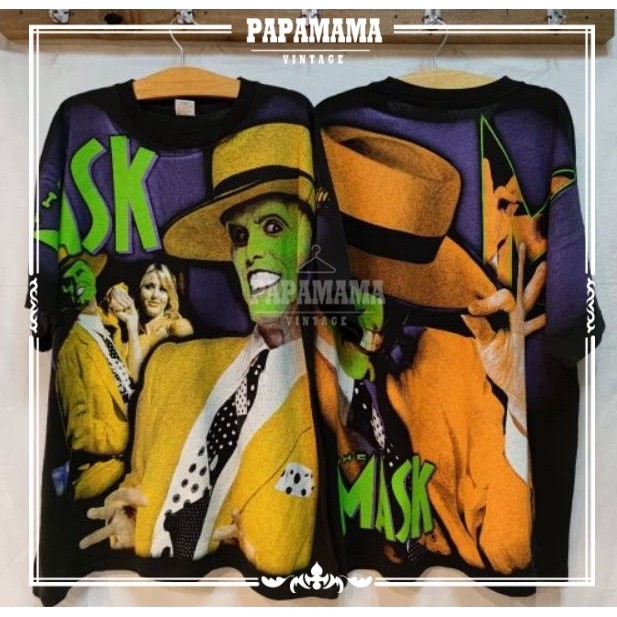 The Mask All Over Print Vintage the Jim Carrey Phiên bản Áo thun / Baju Microfiber Jersi / Áo thun J