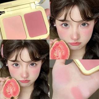  Herorange Bảng phấn má hồng hai màu Trang điểm lâu trôi cho vẻ ngoài trẻ trung Kem má hồng làm tăng cường làn da tự nhiên 