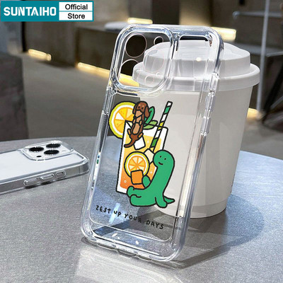 Ốp điện thoại họa tiết tươi mát và đáng yêu Suntaiho TPU trong suốt mềm cao cấp Vỏ chống sốc cho iPhone 11 12 13 14 15 16 Pro max IP 7 8 Plus Iphon X Xs XR Xs max