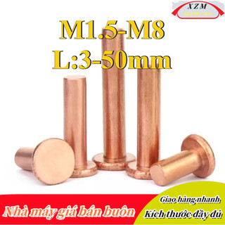 [Kích thước hoàn chỉnh] Đinh tán Đầu Đầu phẳng đồng M1.5 / M2 / M2.5-M8 (XZM-RM-VN-1)