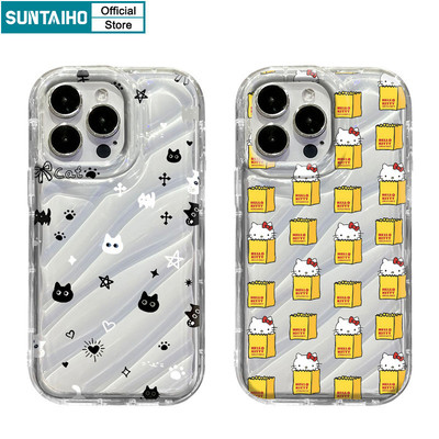 Suntaiho Ốp Lưng iPhone Dễ Thương Hài Hước Họa Tiết Động Vật Nhỏ Trong Suốt Mềm Cao Cấp Chống Sốc Cho iPhone 11 12 13 14 15 16 Pro max IP 7 8 Plus Iphon X Xs XR Xs max