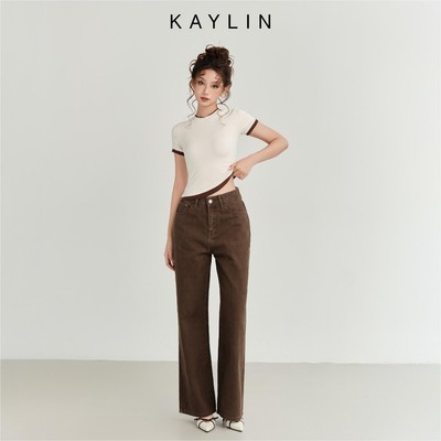 Quần JEAN KAYLIN Basic form suông chất vải denim dầy dặn phong cách BST Hè 2025 - Q1T5