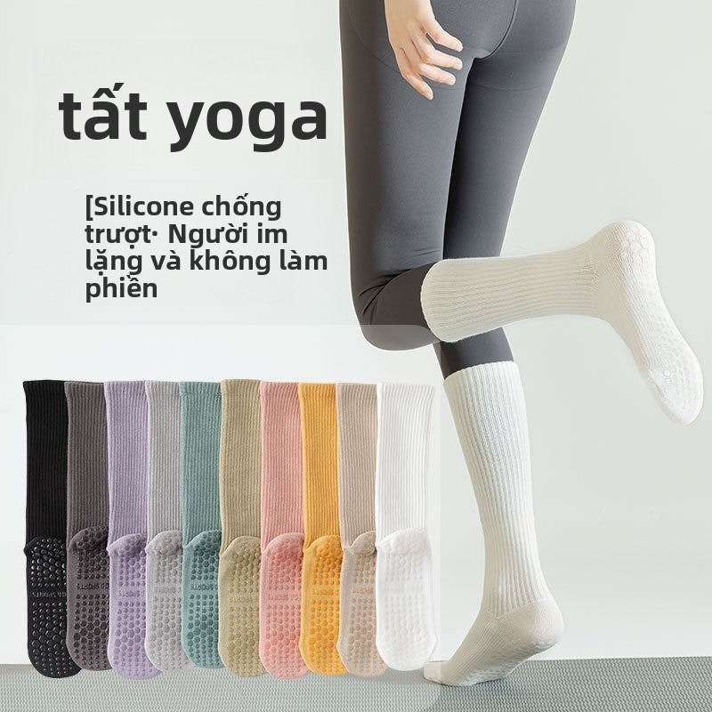 Tất Tập Yoga Nữ Chuyên Nghiệp Silicone Chống Trơn Trượt Cho Thể Dụng và Pilates