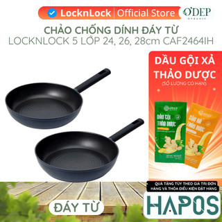 Chảo chống dính LocknLock đáy từ Balance Cook 24, 26, 28cm, Hàng chính hãng, Dùng mọi loại bếp - HAPOS OFFICIAL