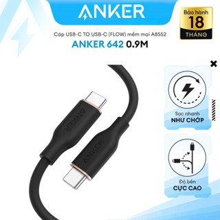 [KHÔNG SD CHO IP5 - 14 SERIES  ] Cáp sạc ANKER PowerLine III Flow USB-C TO USB-C dài 0.9M- A8552