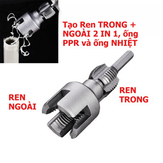  Bộ Taro Ren 2 Chiều Cho Ống Nhiệt Ống PPR D20 D25 – Tạo Ren Trong & Ren Ngoài 2 trong 1 