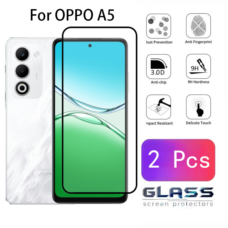 2 Chiếc Kính Cường Lực OPPO A5 5G Cho OPPO A5 A5X A3X A3 Pro A60 5G Bảo Vệ Màn Hình