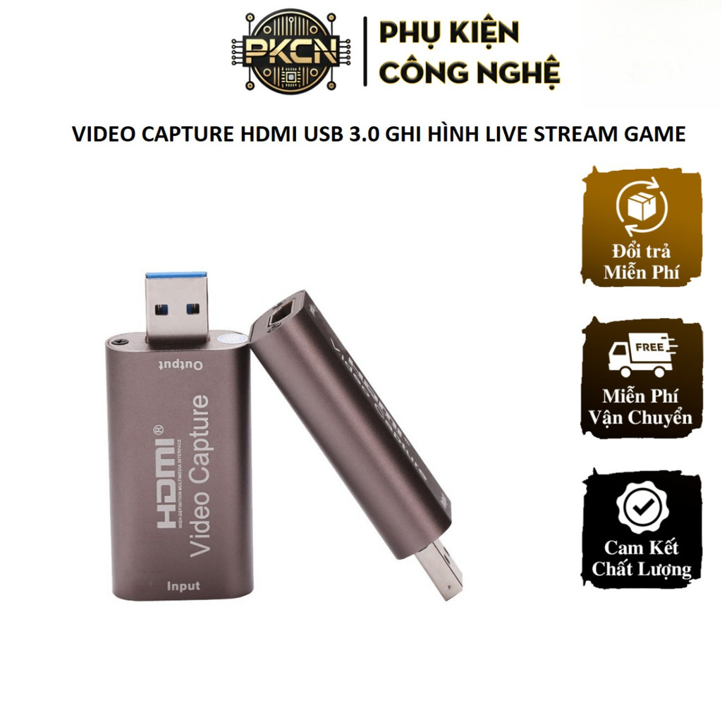 Thẻ Capture HDMI USB 2.0 | Ghi Hình 1080P | Live Stream Game – Không Cần Driver