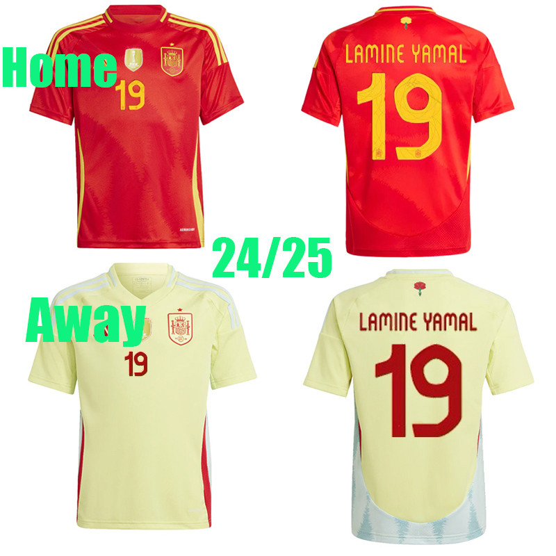 24 / 25 LAMINE YAMAL vải bóng đá 2025 áo spains GAVI PEDRI MORATA RODRI WILLIAMS OLMO CUBARSI áo thu