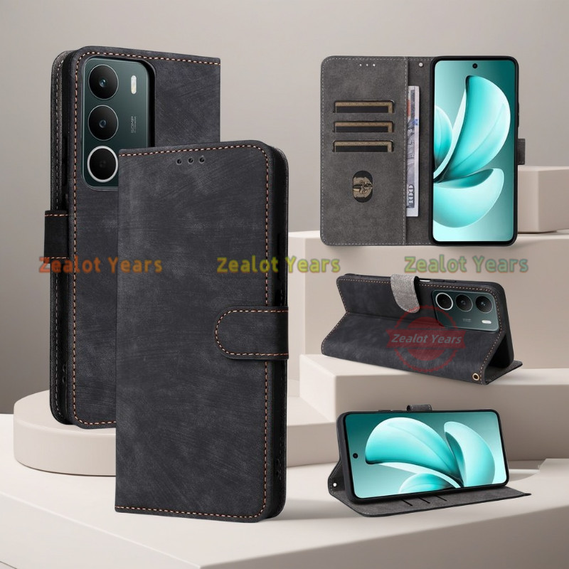 Vỏ Cho Realme P3 Lite 4G C71 P3Lite Da Sang Trọng Dây Ví Điện Thoại Có Khe Cắm Thẻ Flip Cover