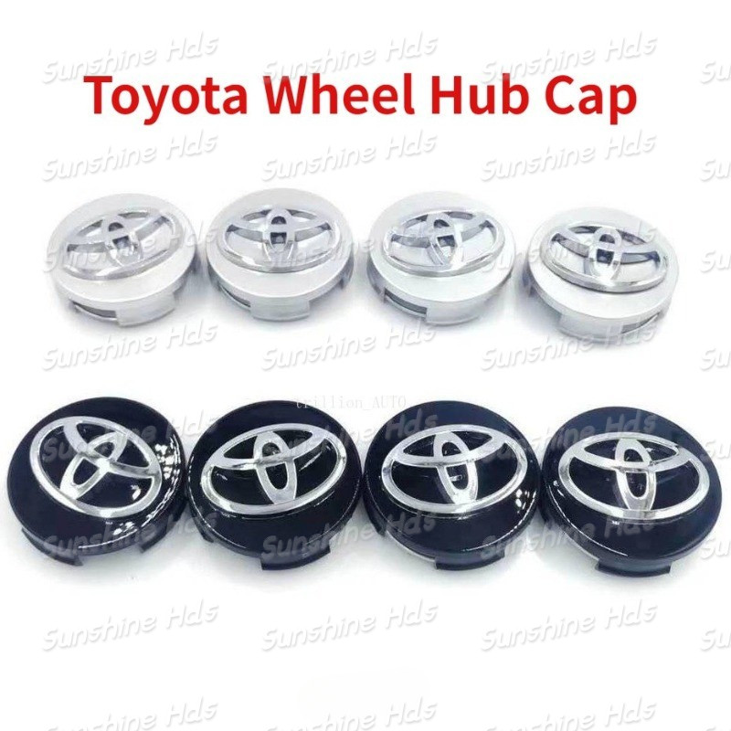 4 Toyota Xe Logo Bánh Xe Trung Tâm Trung Tâm Nắp 62 Mm Lốp Vành Mũ Thay Thế Cho Xe Toyota Camry Alph