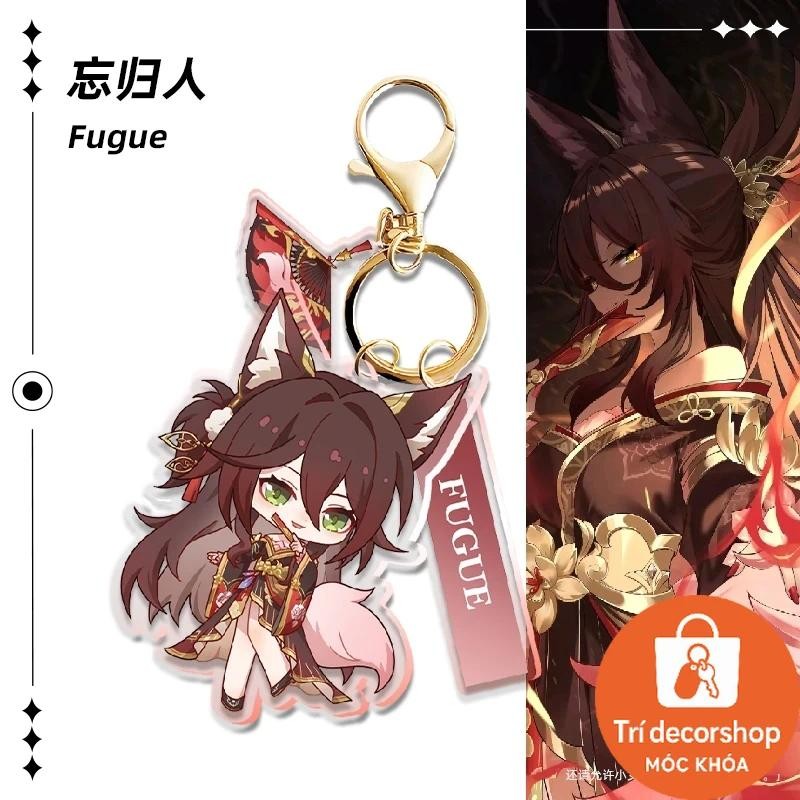Oyun Honkai: Star Rail ambitus Fugue meslektaşları karikatür S versiyonu akrilik anahtarlık Satchel 