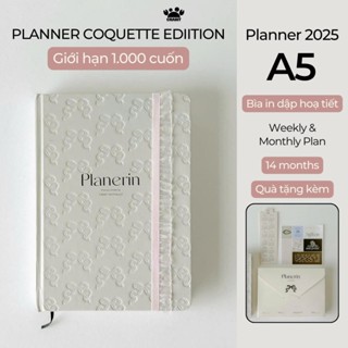 Sổ lịch Planner 2025 size A5 sổ kế hoạch Coquette Crabit Planerin Collection