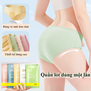 Set 5 Quần Lót Dùng 1 Lần Cho Nữ,cao Cấp,kháng Khuẩn,Quần Lót Dùng Một Lần,tiện Dụng Khi Du Lịch,mẹ Bầu Sau Sinh