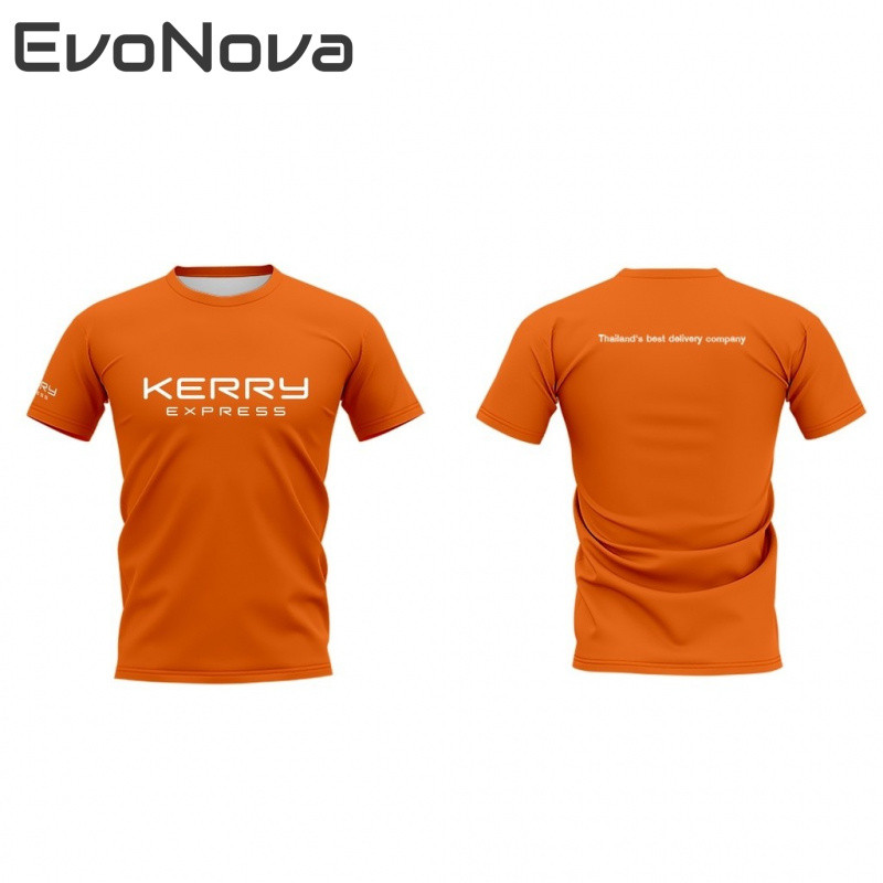 Áo thun cổ chữ o ngắn tay Kerry Express KERRY dành cho công nhân giao hàng Thoáng khí ẩm Wicking Nhâ