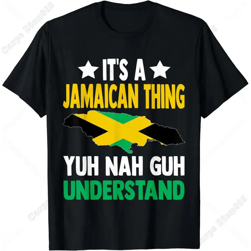 Đó Là Một Điều Jamaica Yuh Nah Guh Hiểu Jamaica Áo nam Nữ Đồ Họa Áo Dạo Phố Quá Khổ Áo