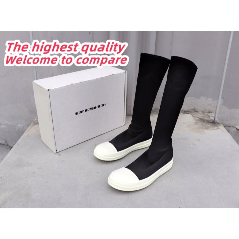 Rick Owens DRKSHDW Stretch Canvas Mid-Calf Boots 4720168