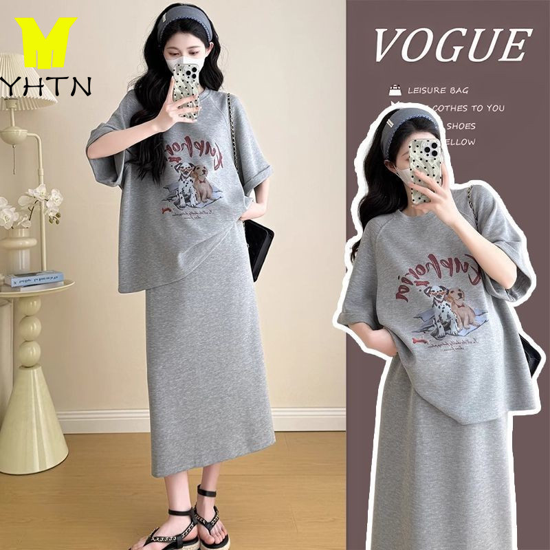 YHTN set bầu đồ bộ bigsize xinh cho bà quần áo mùa hè đi chơi sét công sở sang chảnh thun thời trang