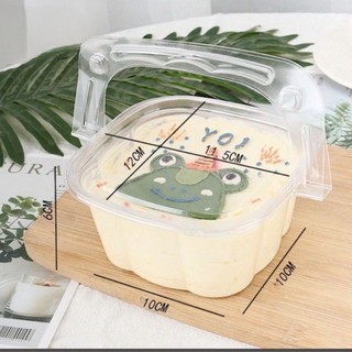 Hộp Nhựa - Vuông Quai Xách HY901 - 500ML 10X6X12cm - Set 10 hộp – Tiện Lợi, An Toàn, Đa Dụng